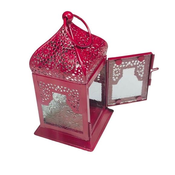 GlobeIn Small Hanging Lantern - Maroon - Picture 11 of 14